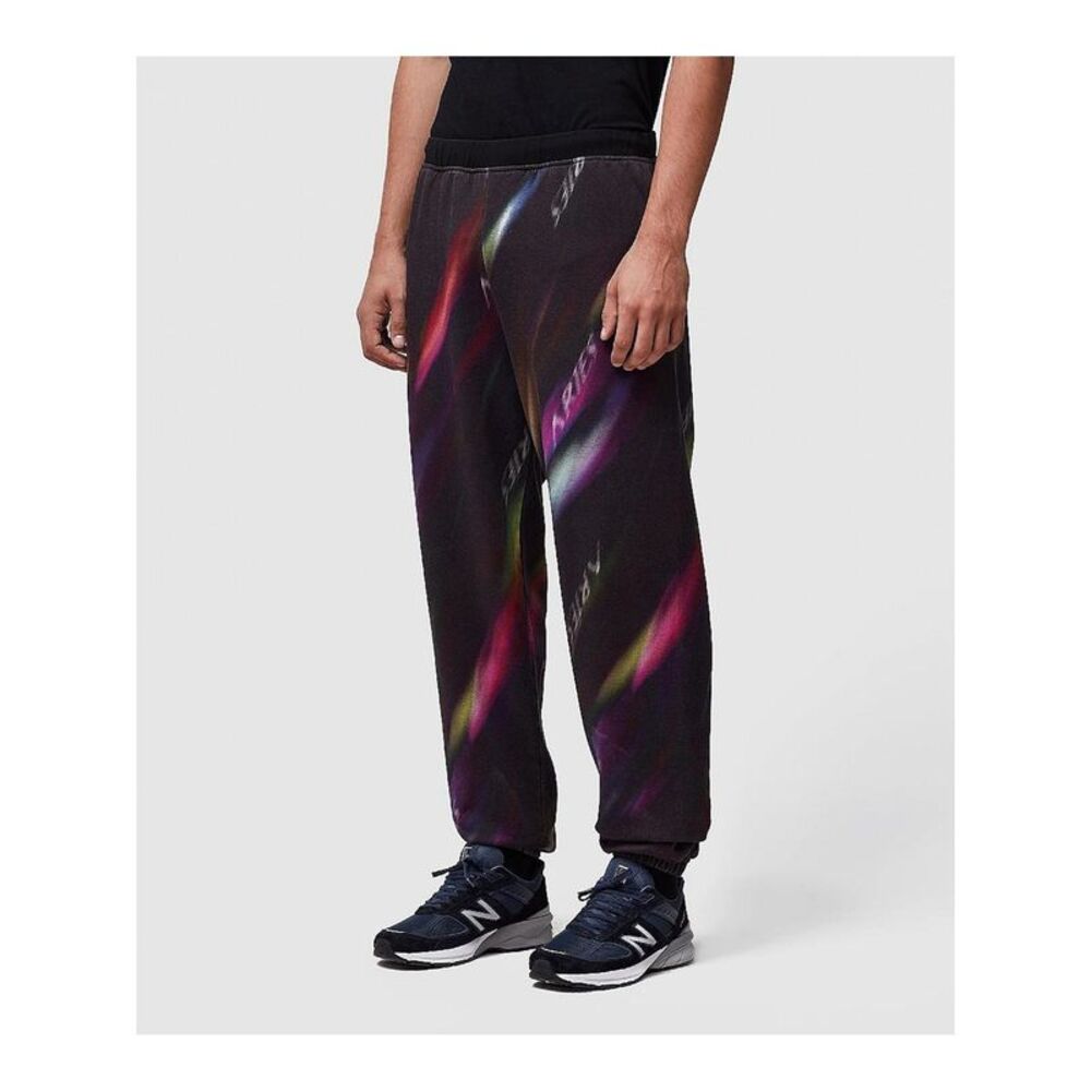 ARIES Mens Black Color Block Cotton Pants XL
